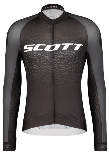 detail Men’s cycling jersey Scott Shirt M's RC Pro LS – Black/White