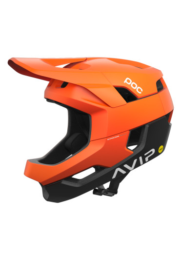 detail Cycling helmet POC Otocon Race MIPS Fluorescent Orange AVIP / Uranium Black Matt MED