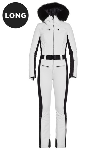 detail Women's overall Goldbergh Parry Real Fur Long White 