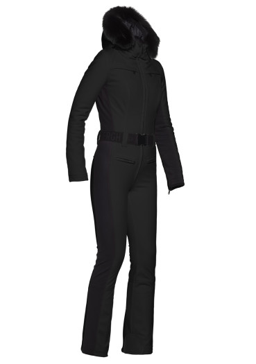 detail Women's overall Goldbergh Parry Real Fur Black