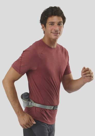 detail Salomon Active Belt with bottle Wrought Iron/Sedona Sage