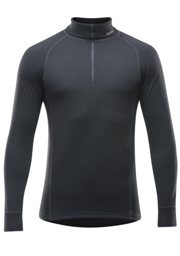 detail Pánské triko Devold Duo Active Merino 210 Zip Neck Man Black