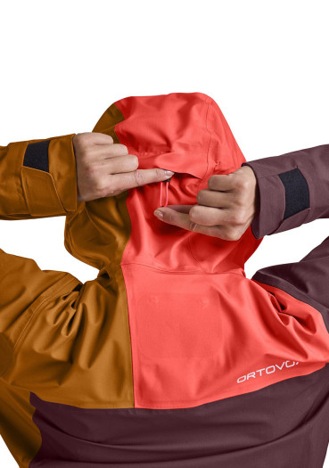 detail Ortovox 3l Ortler Jacket W Petrol Blue