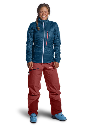 detail Dámská bunda Ortovox Swisswool Piz Bial Jacket W Pacific Green