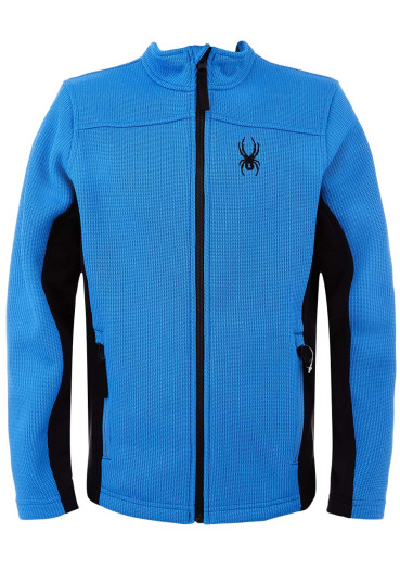 detail Children's sweater Spyder Boys Bandit Full Zip Blue/blk