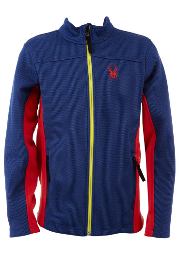 detail Children's sweater Spyder Boys Bandit Full Zip Abyss/volcano