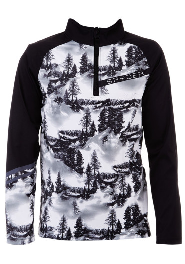 detail Children's turtleneck Spyder Boys Treeline-Zip T-Neck-tree line