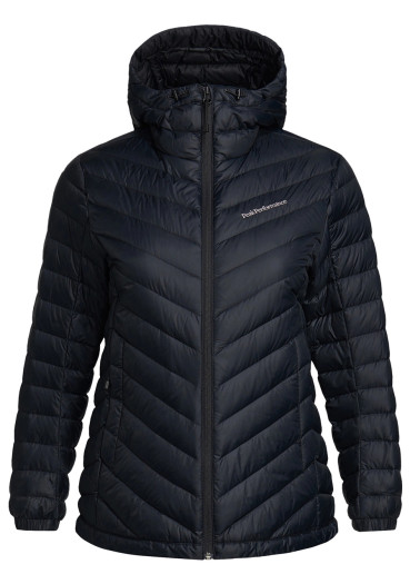 detail Peak Performance W Frost Down Hood Jacket Black