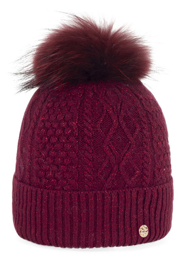detail Granadilla Seigner Fur Beanie 066 Bordeaux