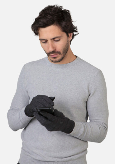 detail Barts Merino Touch Gloves Dark Heather