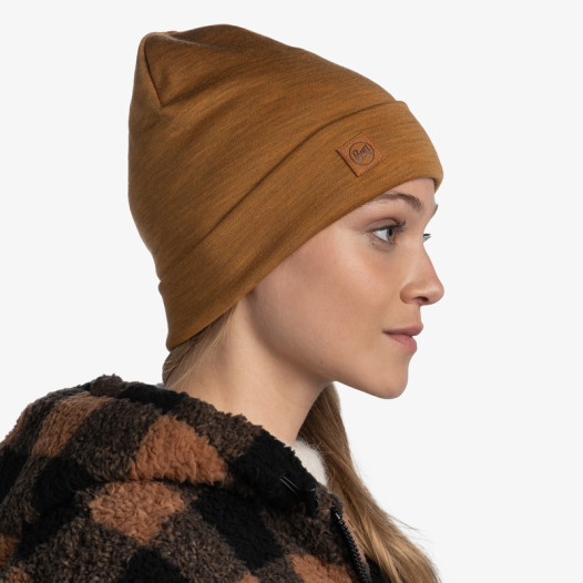 detail Buff 111170.118.10 Merino Heavyweight Beanie Solid Mustard
