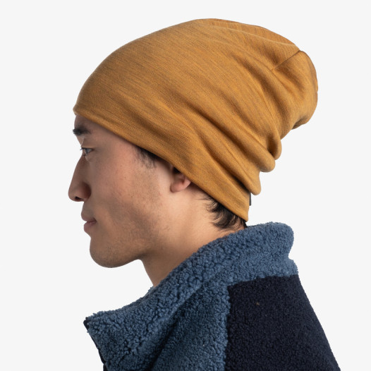 detail Buff 111170.118.10 Merino Heavyweight Beanie Solid Mustard