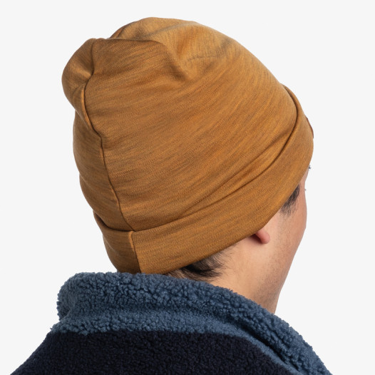 detail Buff 111170.118.10 Merino Heavyweight Beanie Solid Mustard