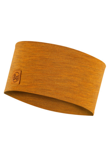 detail Headband Buff 129441.118.10 Merino Wide Headband Solid Mustard