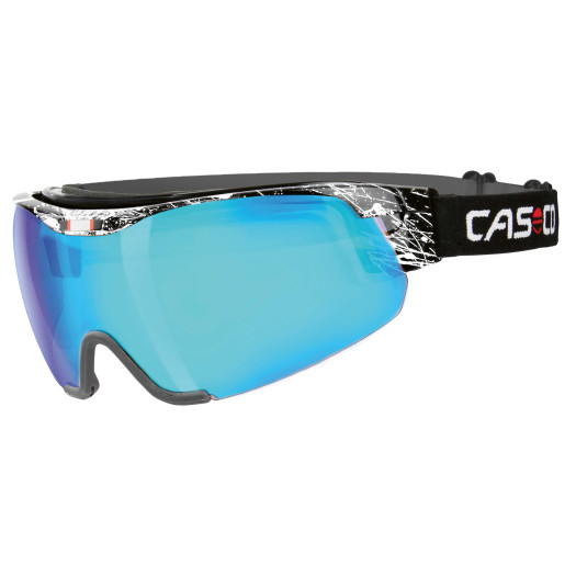 detail Casco Spirit Carbonic Splatter weiss-blauspiegel