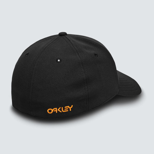 detail Oakley 6 Panel Stretch Hat Embossed Blackout