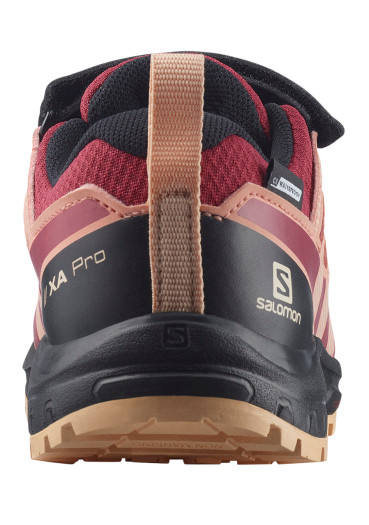 detail Salomon XA PRO V8 CSWP K Kids’ Outdoor Shoes – Earth / Black / Almond Cream