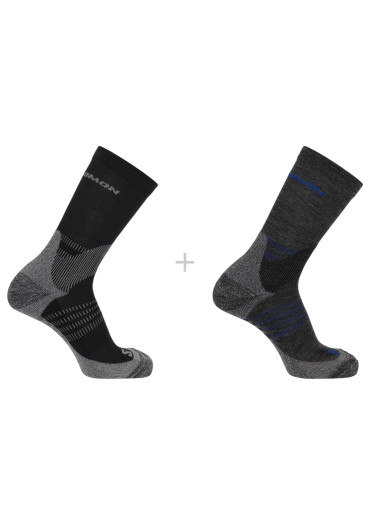 detail Salomon X ULTRA ACCESS CREW 2-PAC ANTHRA socks