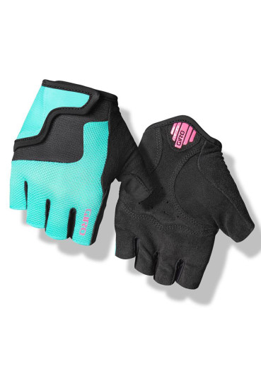 detail Children's cycling gloves Giro Bravo Jr Screaming Teal / Neon Pink