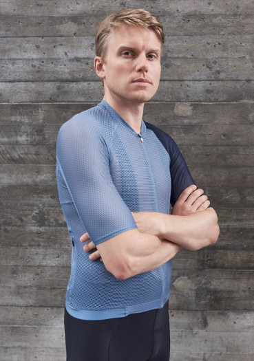 detail Men's cycling jersey POC M's Air Jersey Calcite Blue / Turmaline Navy
