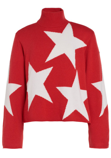 detail Goldbergh Rising Star Long Sleeve Knit Sweater Flame