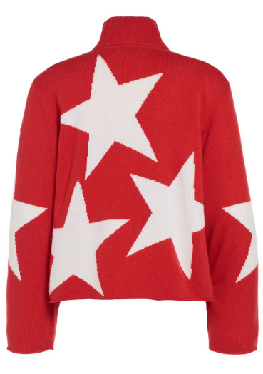 detail Goldbergh Rising Star Long Sleeve Knit Sweater Flame