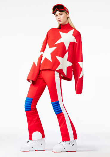detail Goldbergh Rising Star Long Sleeve Knit Sweater Flame