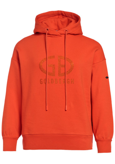 detail Goldbergh Sparkling Hooded Sweater Burned Orange