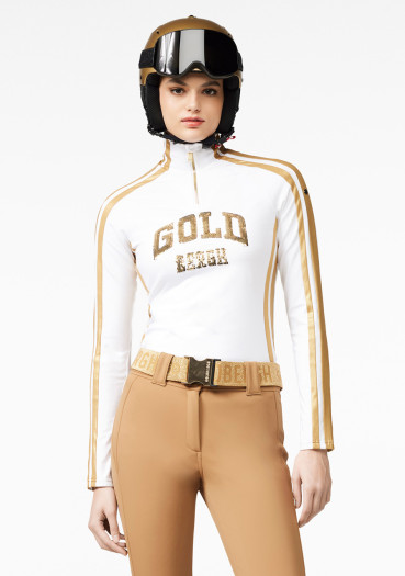 detail Goldbergh Goblet Ski Pully white/gold