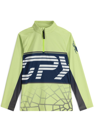 detail Spyder-Boys WEB 1/2 ZIP-LIME ICE