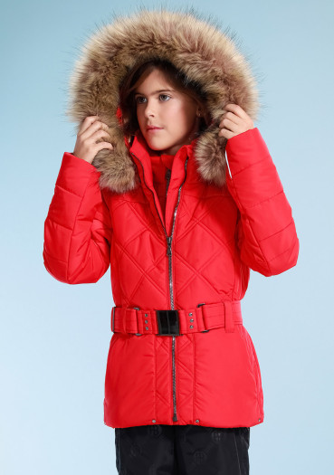 detail Children's jacket Poivre Blanc W23-1003-JRGL/A Ski Jacket Scarlet Red 