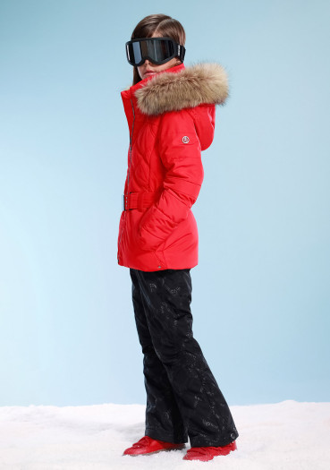 detail Children's jacket Poivre Blanc W23-1003-JRGL/A Ski Jacket Scarlet Red 