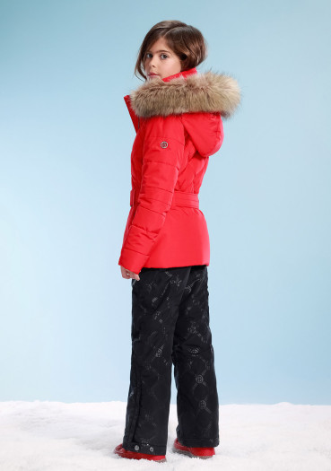 detail Children's jacket Poivre Blanc W23-1003-JRGL/A Ski Jacket Scarlet Red 