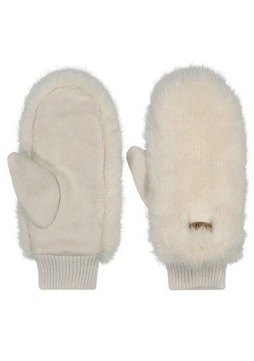 detail Barts Fur Mitts White