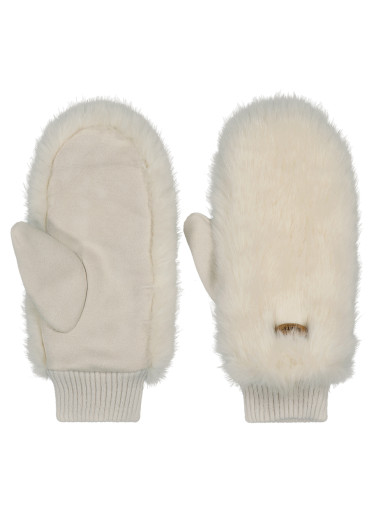 detail Barts Fur Mitts White