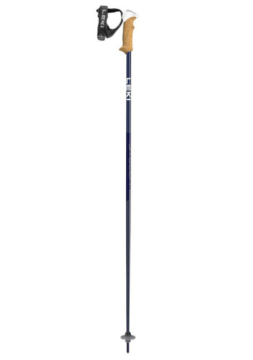 detail Leki Stella S sticks, midnight blue dark metallic-white-whitegold