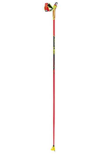 detail Leki HRC team, bright red-neonyellow-black