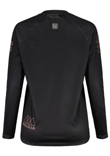 detail Women's cycling shirt Maloja ElferkofelM. – Deep Black