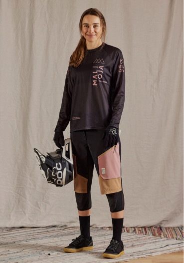 detail Women's cycling shirt Maloja ElferkofelM. – Deep Black