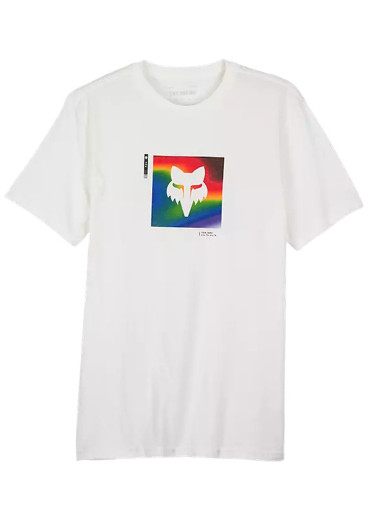 detail Fox Scans Prem Ss Tee Optic White