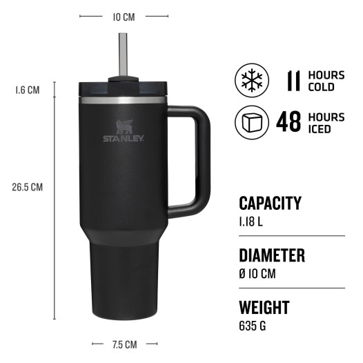 detail Stanley Quencher H2.O FlowState Tumbler 1180 ml Black Tonal