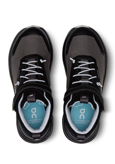 detail Kids' On Running Cloudhero Mid Waterproof Shoes, Eclipse/Black