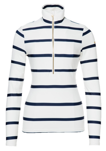 detail Goldbergh Maxime Ski Pully Breton Stripe Cream/Blue