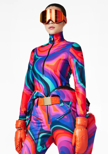 detail Goldbergh Illusion Ski Pully Absinthe Rainbow