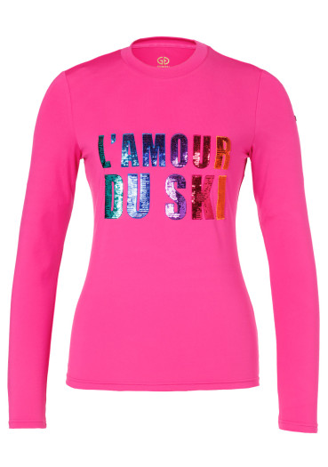 detail Goldbergh Le Coeur Long Sleeve Tee Passion Pink