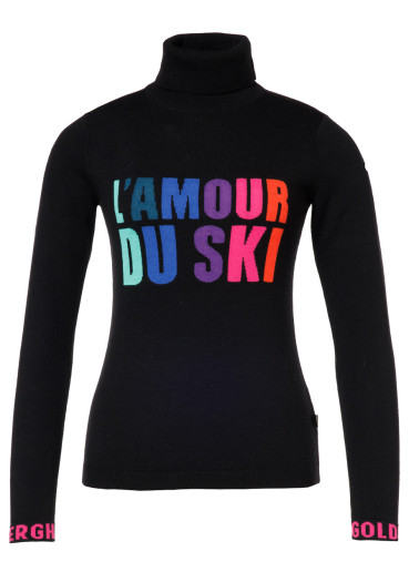 detail Goldbergh Amour Long Sleeve Knit Sweater Black