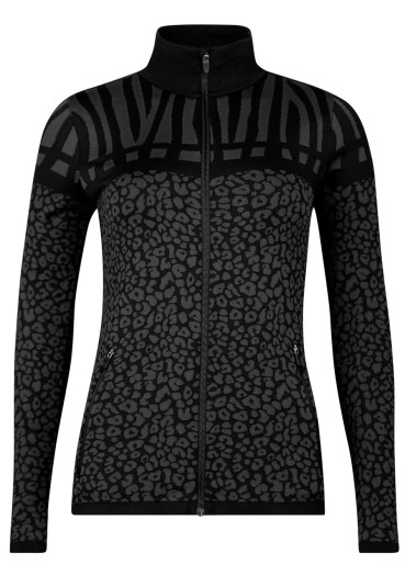 detail Dámský svetr Newland N4 6640/167 Lady Full Zip Black/Dark Gray