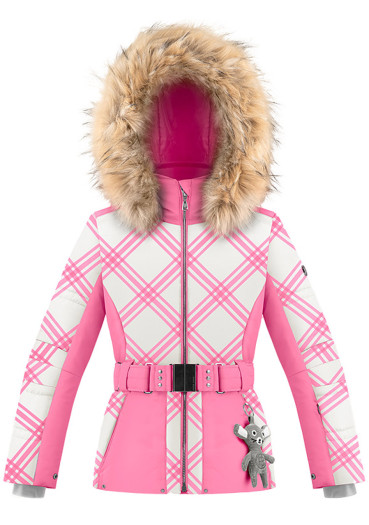detail Dětská bunda Poivre Blanc W24-1003-Jrgl Ski Jacket Cross Orchid Pink