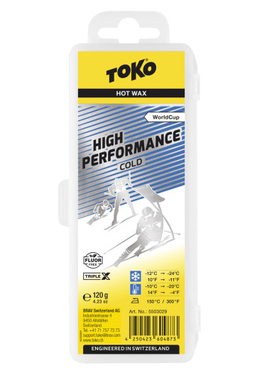 detail Toko Triplex WC HIgh Performance Cold 120g modrý parafín