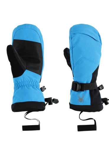 detail Spyder Boy Youth Finn Ski Mittens-Gloves-Aether Blue